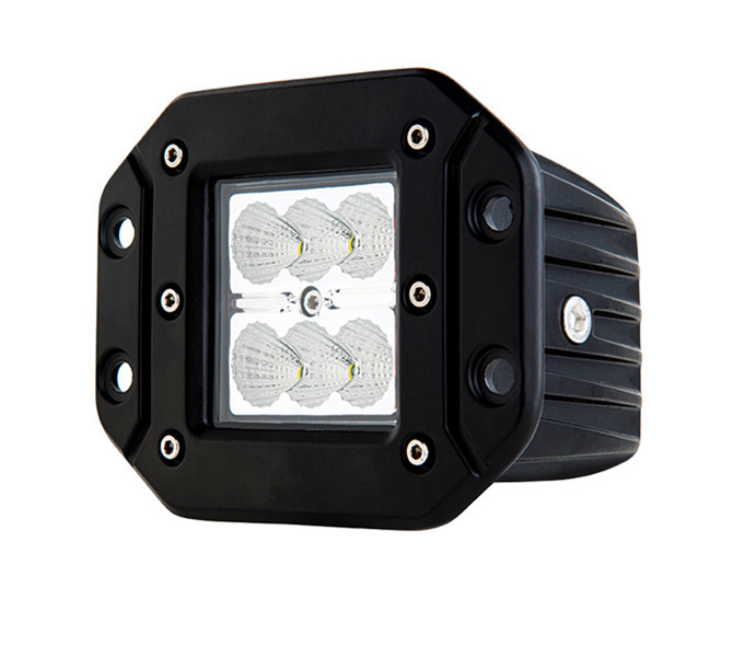 Square 18W Led Work Light Flash Mount