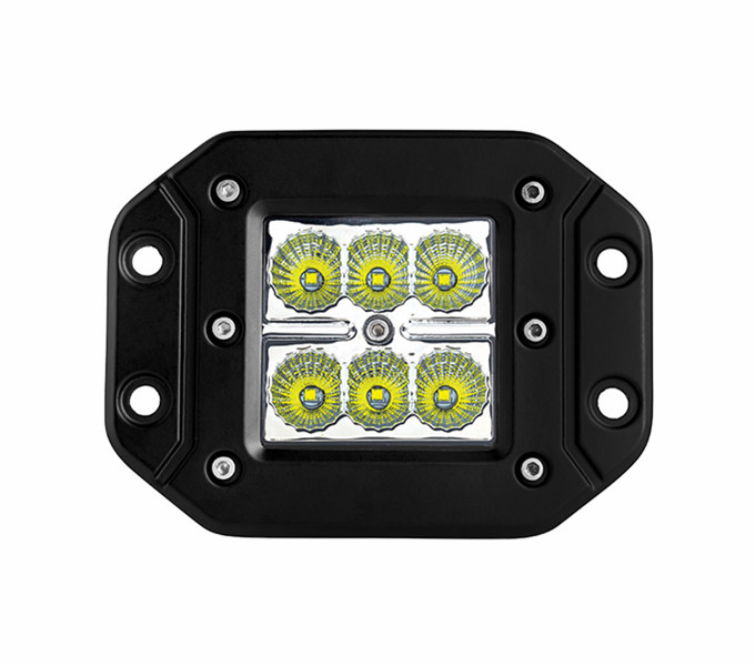 Square 18W Led Work Light Flash Mount