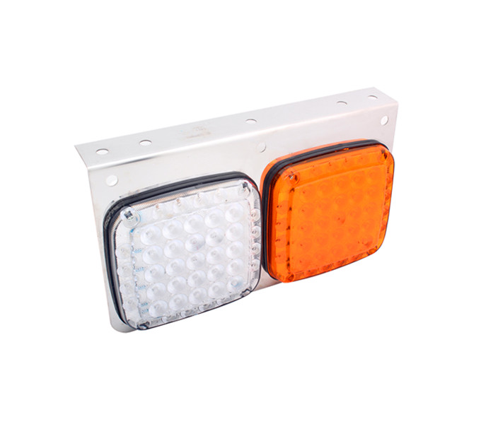 RGB Square Combination Tail Light, Stainless Steel