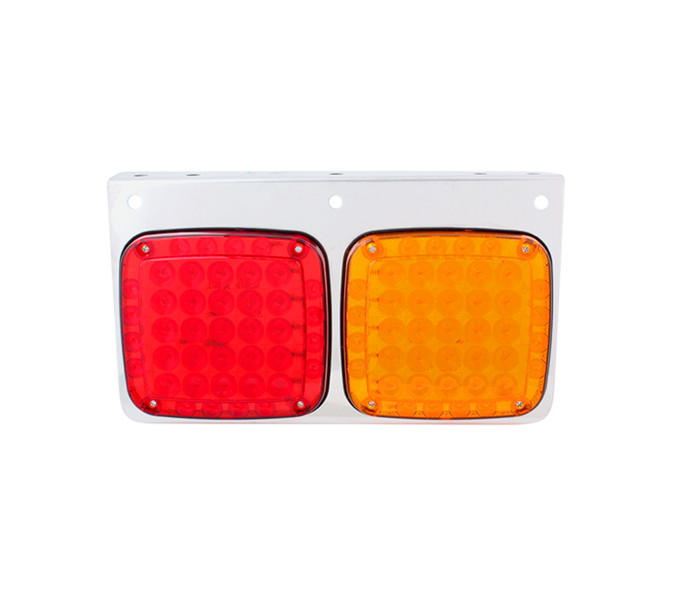 82leds Stainless Steel Square Combination Tail