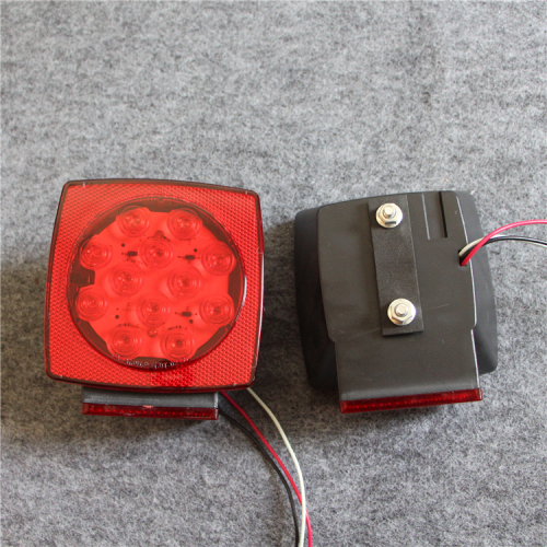 Pair Red Submersible tail lamp with side light