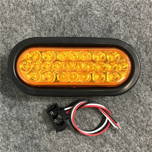 DOT SAE 6 Oval Led STT Light with Rubber Grommet