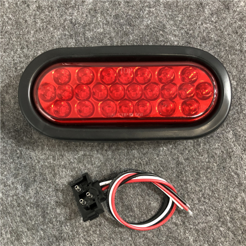 DOT SAE 6 Oval Led STT Light with Rubber Grommet